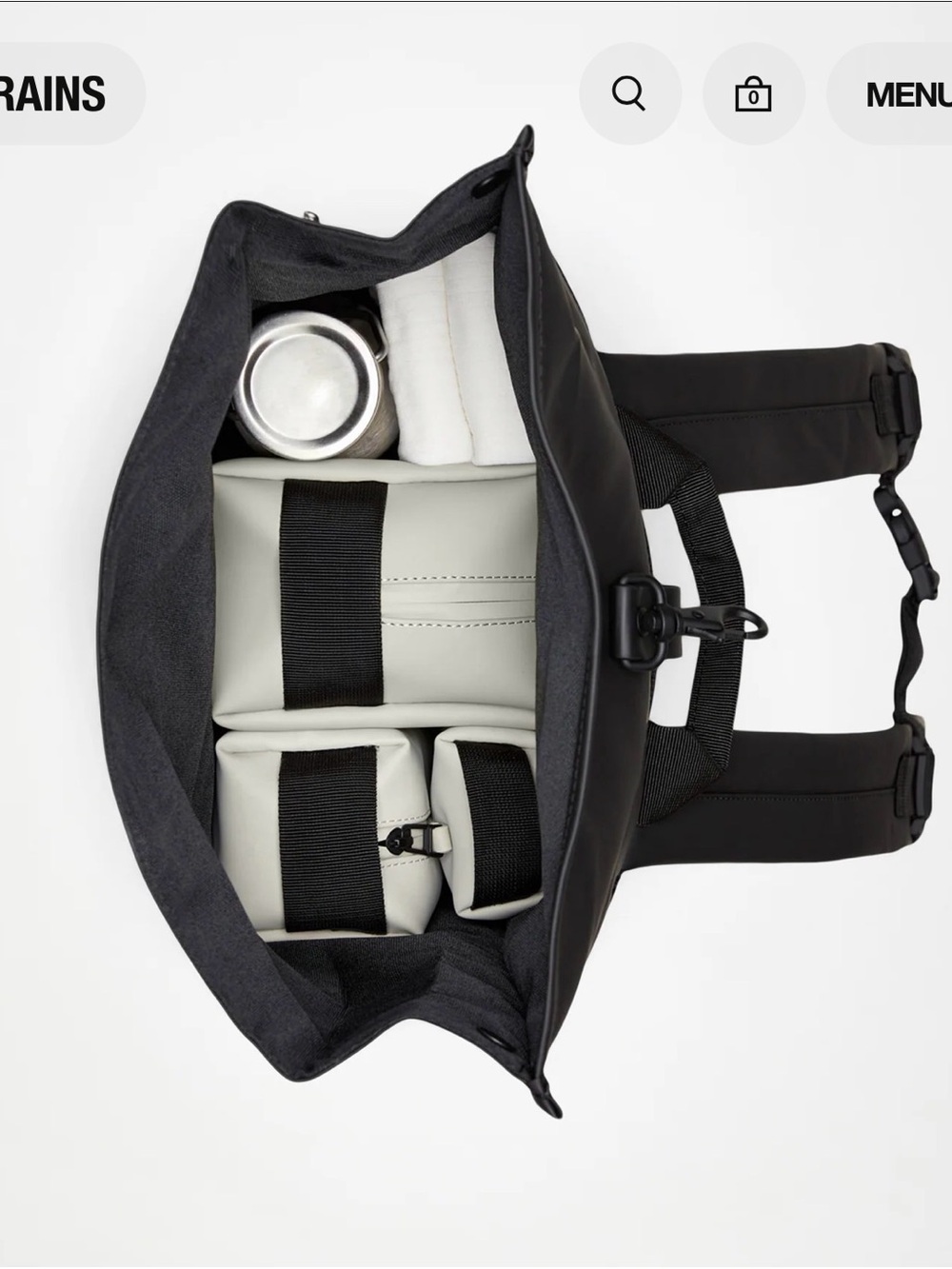 NWT - Rains Rolltop Rucksack - pool grey - Picture 2 of 7